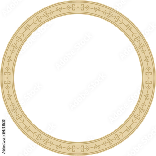 Fotografie Vector gold round Yakut ornament