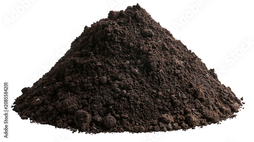 Slika na platnu Pile of dark rich soil with visible texture