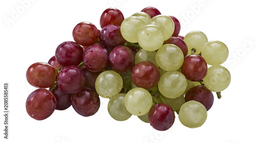 Obraz na plátně Red and green grapes cluster