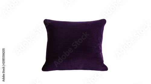 Tableau sur toile Plush purple corduroy throw pillow with horizontal ribbing