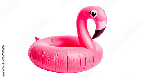 Pink inflatable flamingo pool float