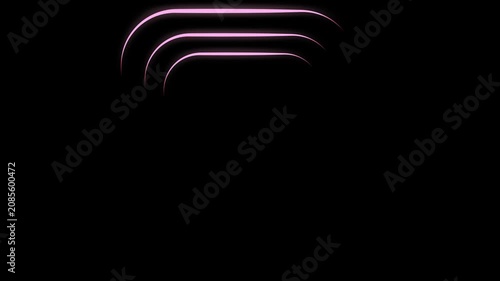 Animation of pink neon lines.
Shape animation.