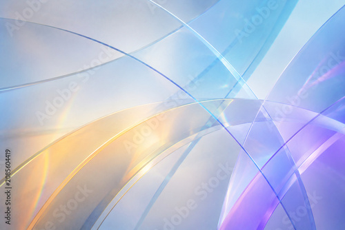 Flowing Transparent Glass Ribbons in Pastel Colors