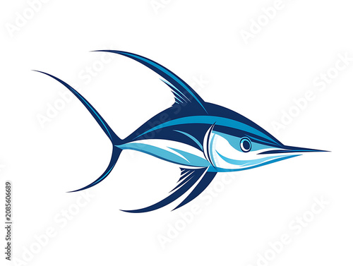 Colorful Fish Illustration Isolated on White Background