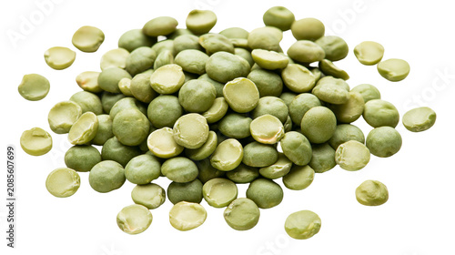 Bild auf Leinwand Pile of dried green split peas