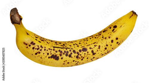 Schilderij op canvas Ripe yellow banana with brown spots