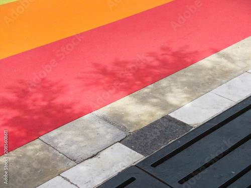 Obraz na plátně olorful painted on the road  in Bangkok