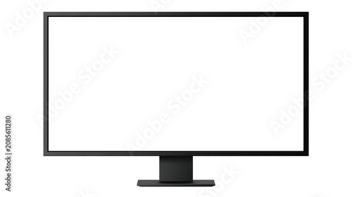 Fotografía Modern flat screen computer monitor with black bezel and stand