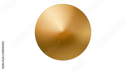 Slika na platnu Brushed gold metallic circle with radial texture