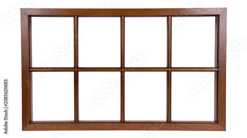 Canvastavla Wooden window frame with eight panes