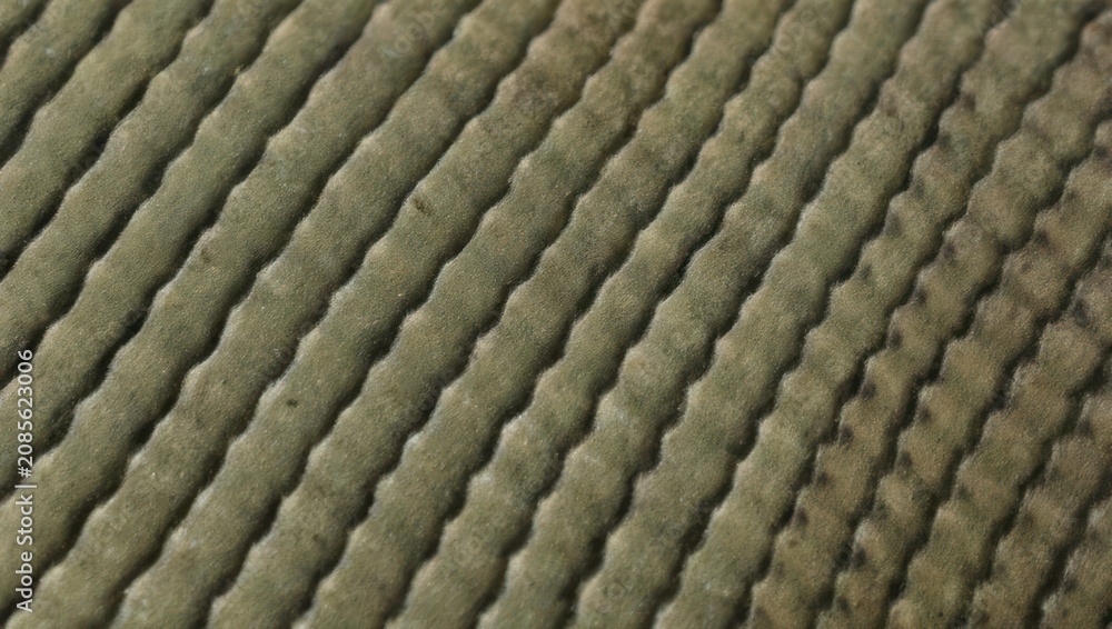 Fototapeta premium Close-up texture showing repeating parallel rows of rippled, weathered, light brown lines
