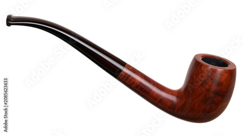 Quadro su tela Curved briar wood smoking pipe with dark stem