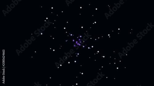 Cosmic Explosion of Light: A vibrant explosion of bright lights and stars scattered across a dark background, evoking a sense of wonder and the vastness of the universe.