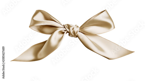 Konstfotografi Satin bow tie ribbon champagne color