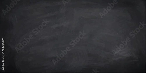 Fényképezés Blank blackboard surface with chalk smudges in ambient lighting vector illustrat