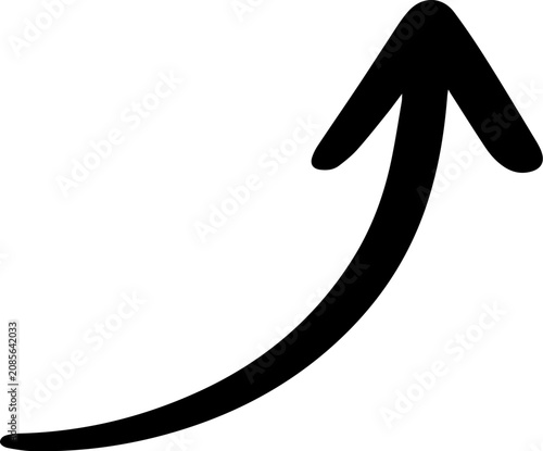 hand drawn black curved arrow icon marker doodle.