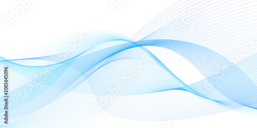 White wave curve lines banner background design. Abstract soft wave lines dynamic flowing blue isolated background. Vector Illustration of the blue pattern of lines. blue stripes on white .	