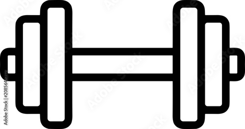 Photos Simple dumbbell icon, weightlifting equipment for fitness and exercise
