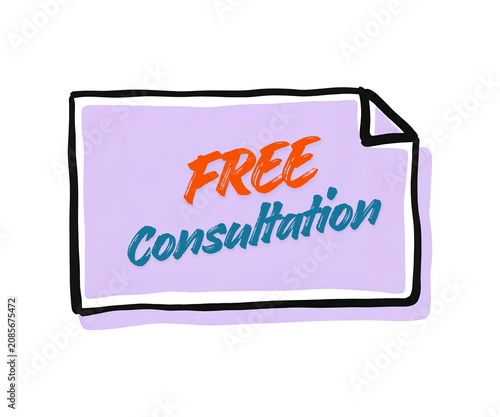 Tableau sur toile Free advice/guidance, Initial assessment, Complimentary consultation, No-obligat