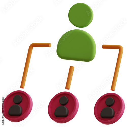 Obraz na płótnie Leader 3D Icon Illustration for your website, user interface, and presentation