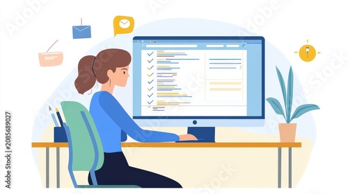 Person diligently working on a computer at a desk.
