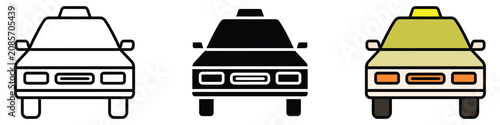Photos Taxi Cabs Icon Set, Vehicle Signs