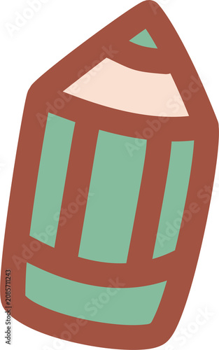Pencil Writing Education Sticker Icon