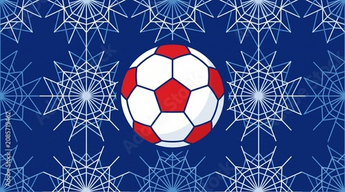 Norway Soccer Crest Vector with Nordic Cross, Minimalist Scandinavian Football Ball Emblem