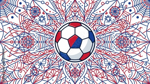 Norway Soccer Crest Vector with Nordic Cross, Minimalist Scandinavian Football Ball Emblem