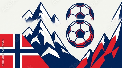 ​La Albirroja Paraguay Football Crest Vector, Paraguayan Soccer Ball Emblem in Red White and Blue Tricolor