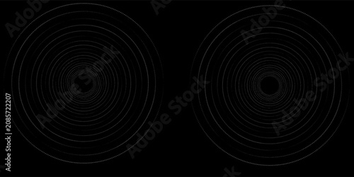 Quadro su tela Spiral with lines in circle