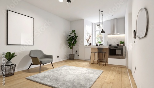 Modern living space with kitchen (1)
