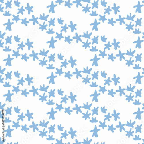Beautiful pattern with colorful flowers and leaps