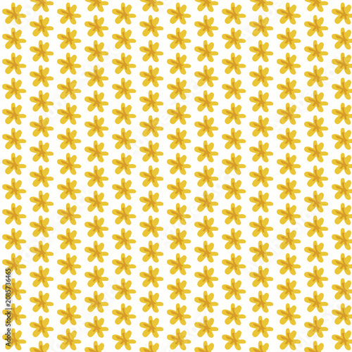 Beautiful pattern with colorful flowers and leaps