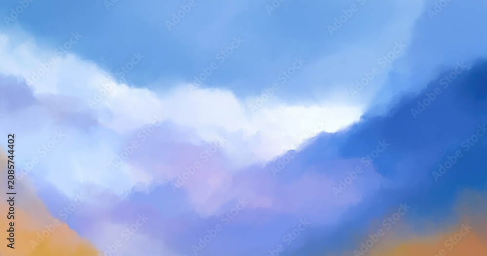 Fototapeta premium Abstract Dreamscape of Soft Clouds and Sky Hues.
