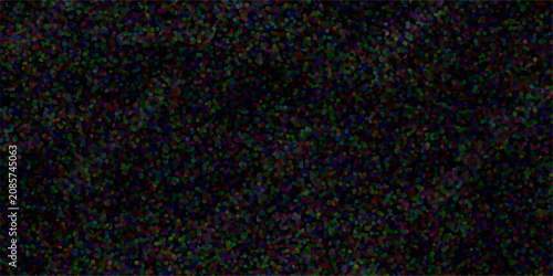 Canvastavla Dark abstract background composed of densely packed, multi-colored speckles and