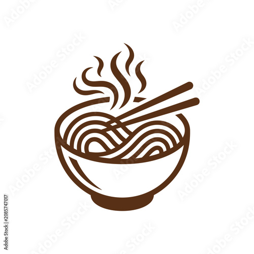 Steaming bowl of ramen noodles with wooden chopsticks.
