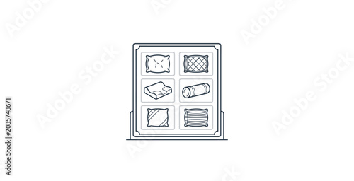 Fotografía Pillow Types Icon Set