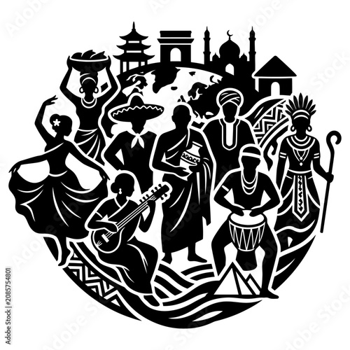 diverse global cultures celebrating international culture unity and human connection across the world symbolizing cultural exchange.