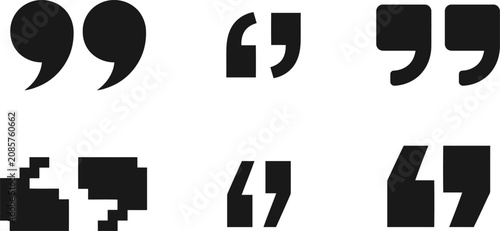 Konstfotografi Collection of various quotation mark symbols in different styles and formats