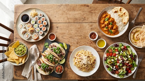 Variety of Mexican food.