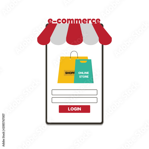 E-commerce Online Shopping Store Vector Illustration