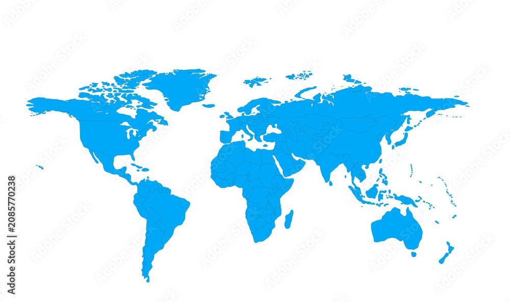 Fototapeta premium Modern new worldmap for horizontal 01 illustration image graphic for design projects presentations digital media marketing visuals professional commer