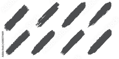 Fotografía Brush strokes arranged in parallel lines with varying thickness and texture, featuring stroke and ink, black with artistic and abstract elements