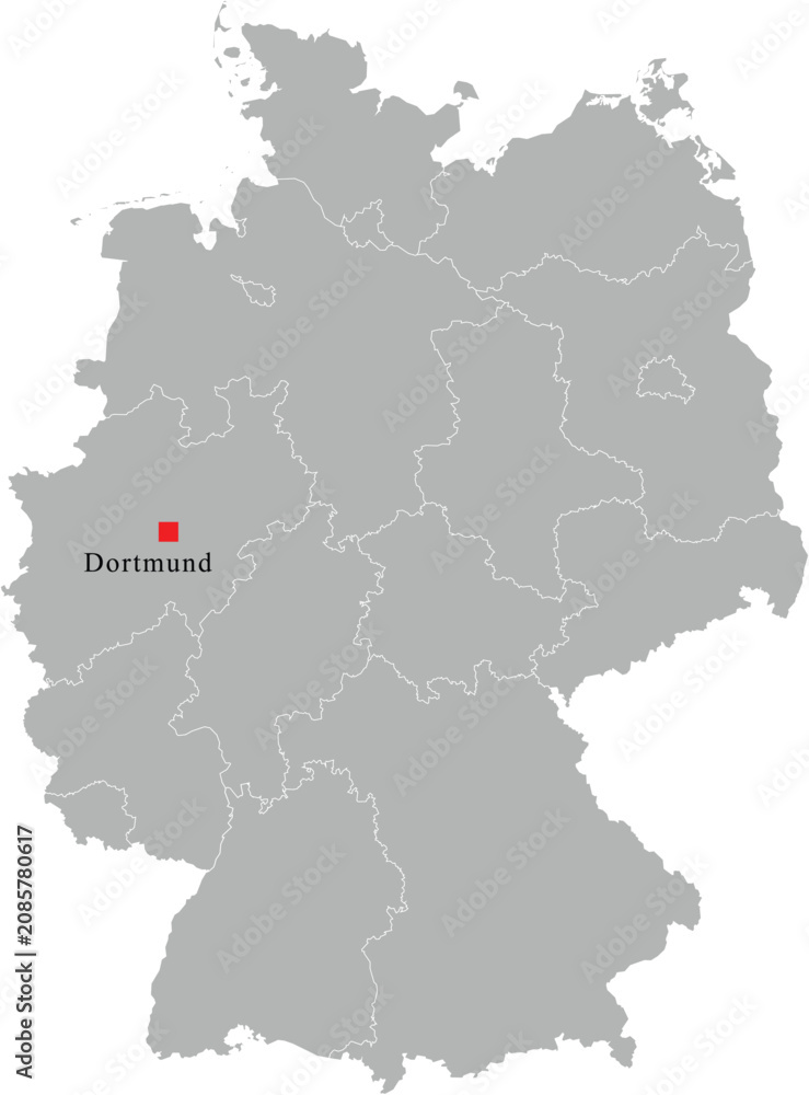 Fototapeta premium Dortmund City Location Pin on Germany Map