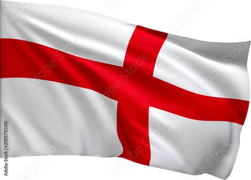 England Flag PNG with Transparent Background, Waving Flag of England, Regional or Cultural Symbol for Travel, Geography, Culture and International Design