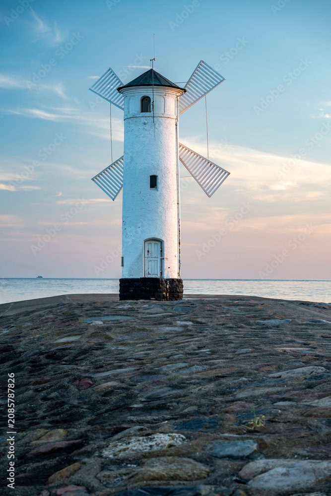 Fototapeta premium Stawa Mlyny - an iconic navigation mark and the official symbol of Swinoujscie, Poland
