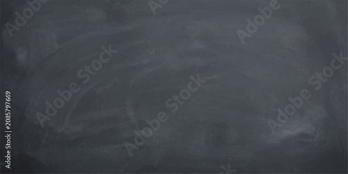 Blank chalkboard surface with chalk dust smudges during a lesson for educational concepts Vector Illustration