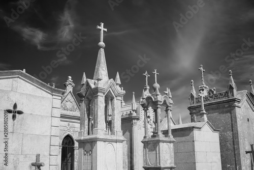 Cemetery tombs in the form of chapels