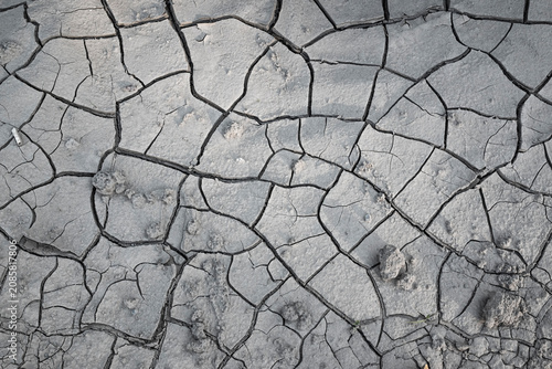 Photos Dry cracked soil under extreme summer heat, natural ground texture formed by prolonged drought and lack of rainfall